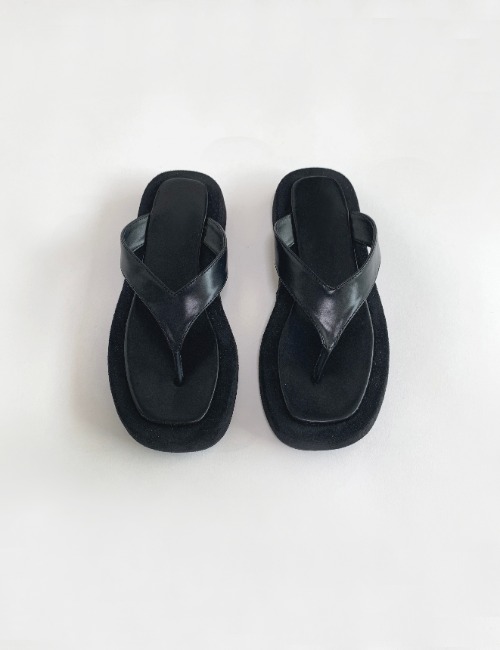 bold leather flip-flops
