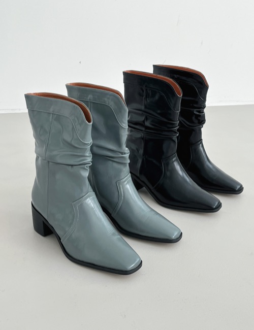 glow western shirring boots