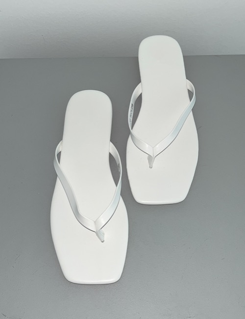 daily clean strap square flip-flops