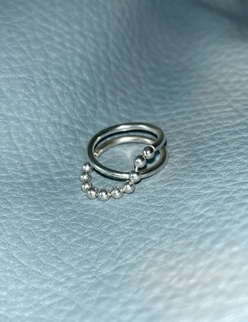 [silver 925] flow layered ring