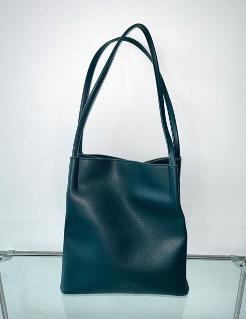 minimal pocket leather shopper bag