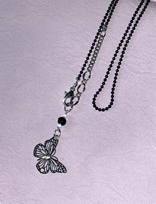 butterfly beads chain necklace