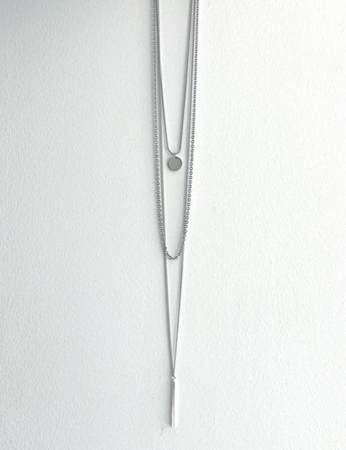 layered 3-set stick necklace