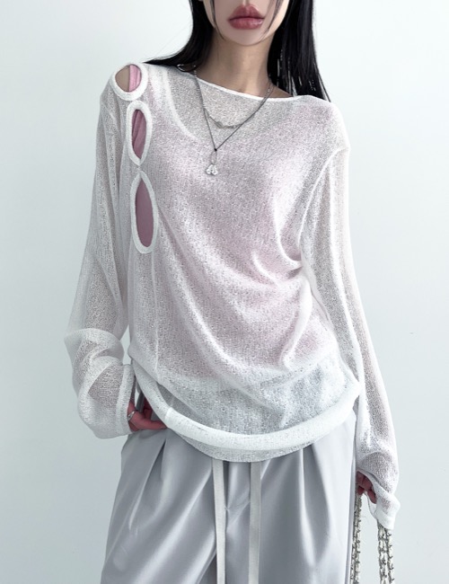 reversible 3-hole loose knit