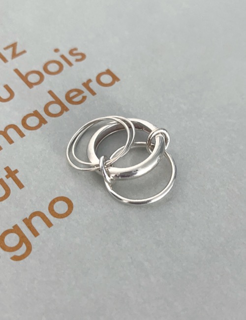 [ silver 925 ] unbalance mix ring