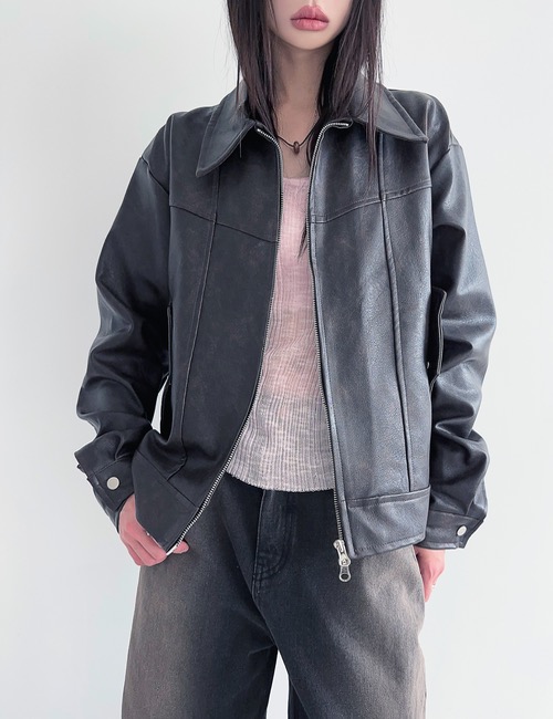 bronze pocket leather jacket