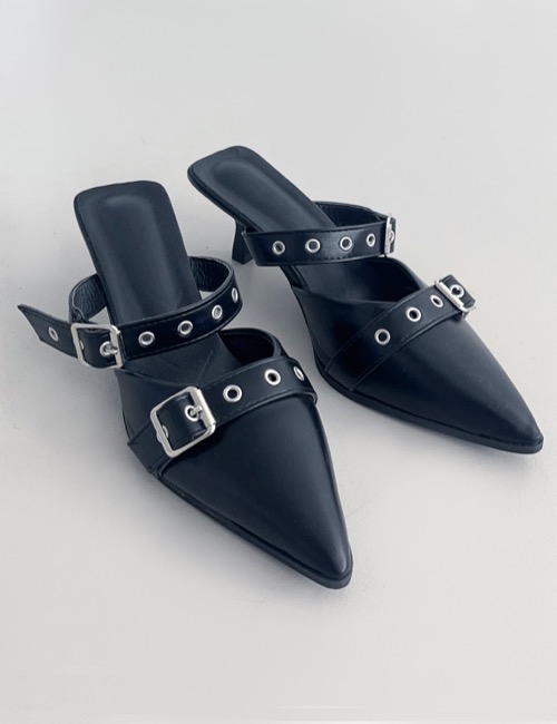 two buckle stiletto heel