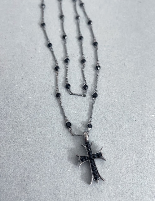 black cross chocker necklace