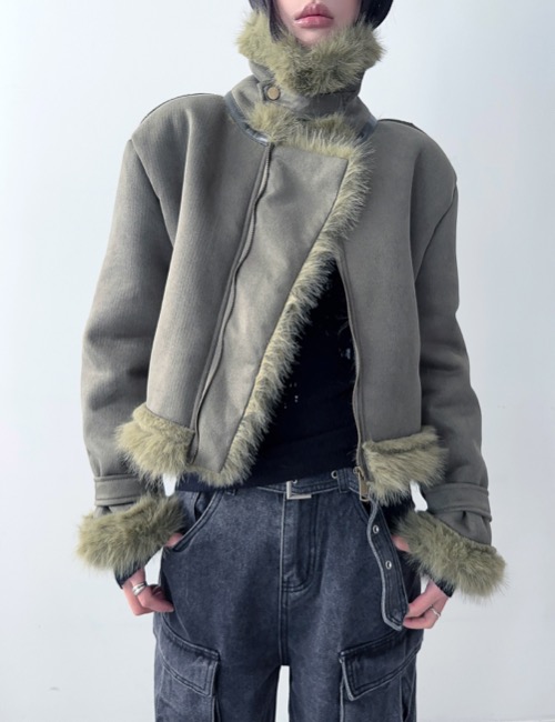 short fur mustang jacket