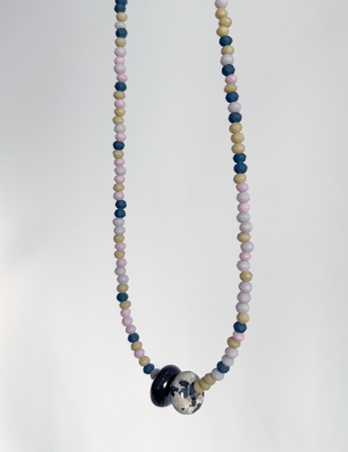 mix color gemstone necklace
